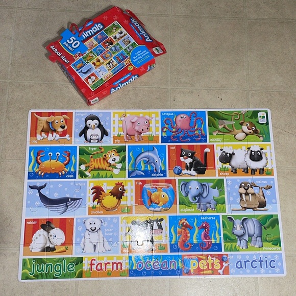 •THE LEARNING JOURNEY•50-JUMBO FLOOR PIECE ANIMAL PUZZLE - Picture 8 of 11